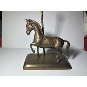 Brass horse vintage carousel art deco decor